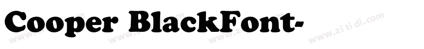 Cooper BlackFont字体转换